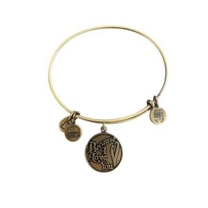 Alex and Ani Gold-Tone Love Charm Bracelet